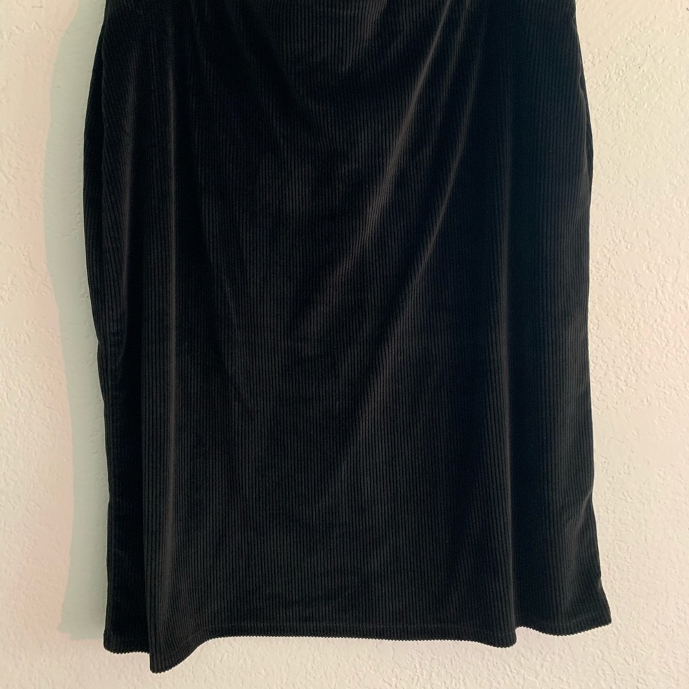 Black Velvet Pencil Skirt.